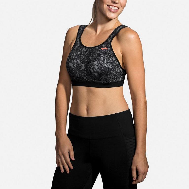 Brooks Maia Sports Running Bra - Women's - Grey (17830-TRJU)